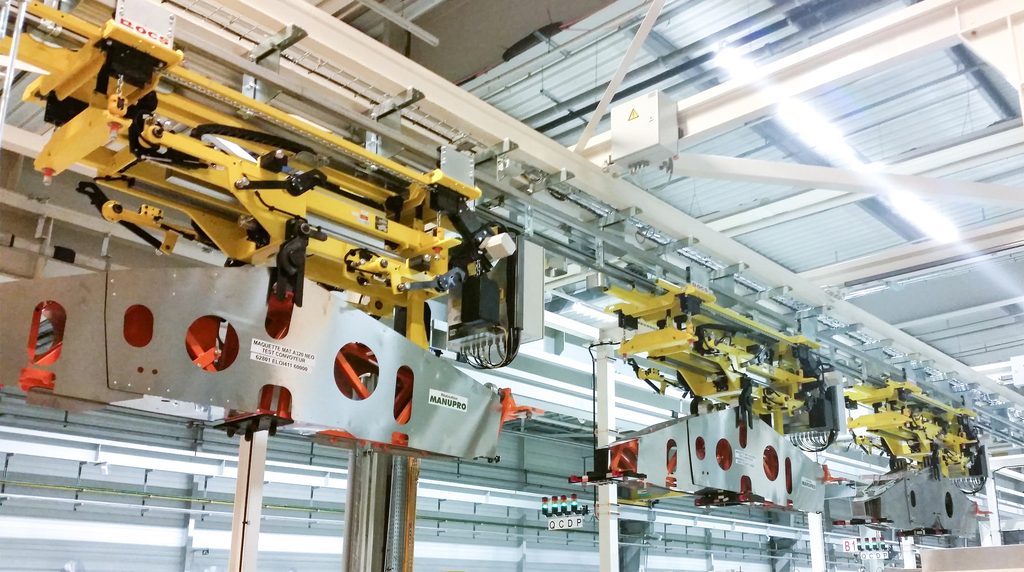 Robotutrustning för flygmontering i takmontage